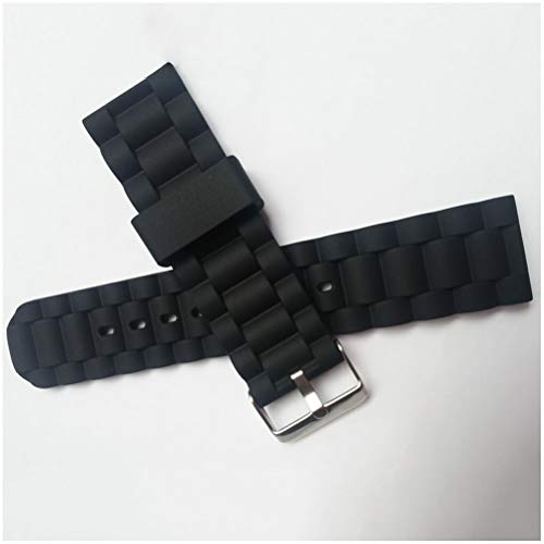 Preisvergleich Produktbild GFPR Uhrenarmbänder, Kieselgel Uhrenarmband, Uhrenzubehör, Wasserdicht und schweißfest, 16 mm, 20 mm, 24 mm 24mm