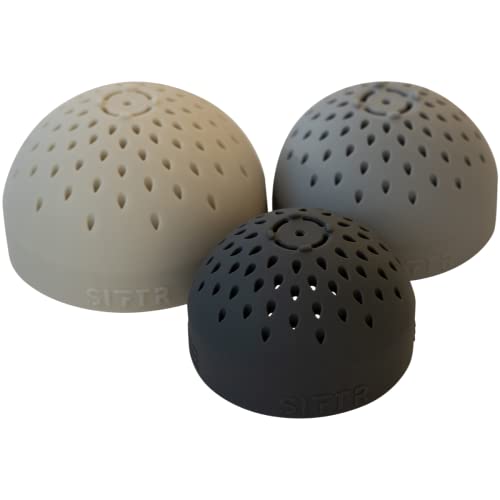 Siftr (Grey) Nesting Can Strainer Mini Colander Set - Space Saving Small Colanders And Strainers - Multi Use Kitchen Gadget - Silicone Can Strainer #TOP5