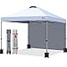 MASTERCANOPY 2 x 2 m Pop-up-Pavillon Faltpavillon Festzelt mit Entlüftung & 1 Seitenwand/Seitenteil für Markt, Garten, Events, Weiß