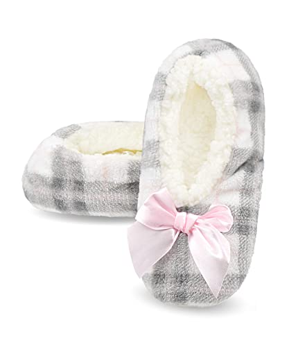 Image of Keyela Women Cozy Warm Slipper Socks, Non Slip Gripper Indoor House Socks | Soft warm cozy fabric, gripper anti-slip bottom for bedroom, lounge and all indoor daily use