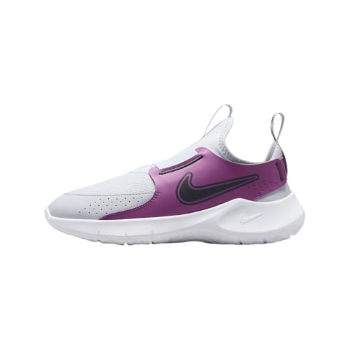 Nike Flex Runner 3 Big Kids' Road Running Shoes (FN1294-007, Football Grey/Hot Fuchsia/White/Thunder Blue)