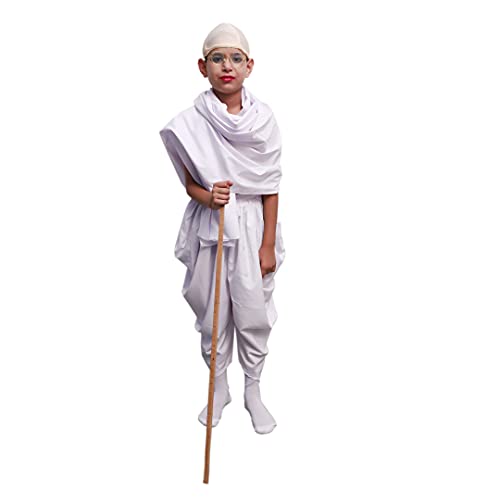 Image of ITSMYCOSTUME Mahatma Gandhi Bapu Father of the Nation Freedom Fighter Kids Fancy Dress Costume