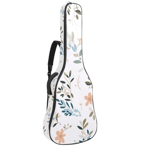 Grand étui de guitare acoustique 101,6 cm sac de transport étanche motif floral multicolore