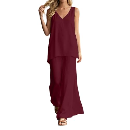 Traje elegante de 2 piezas con caída premium y diseño monocolor