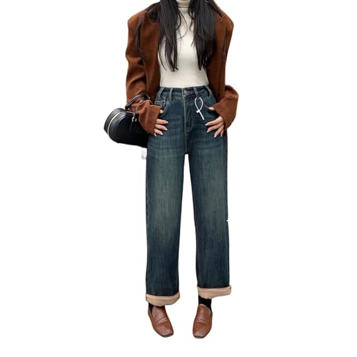 Jean d'hiver doublé en polaire anti-froid velours slim