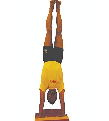 MeFree Wooden Yoga Slanting Plank | Solid Pinewood & Slip-Resistant | Inclined Yoga Prop for Proper Posture | 61 × 9.4 × 3 cm (Brown) 3