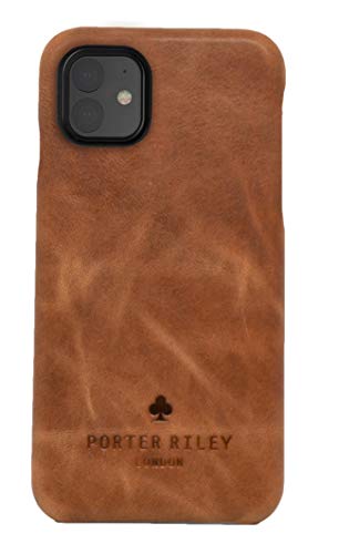 Porter Riley - Leather Case for iPhone 11 (6.1). Premium Genuine Leather Slimline Back Case. (Tan)