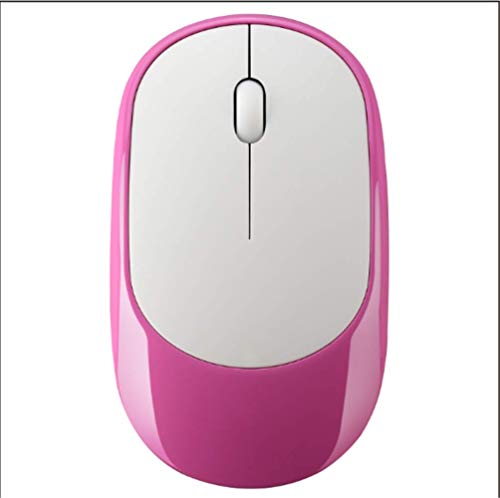 Souris sans fil ultra-mince 2.4G rechargeable rose muette