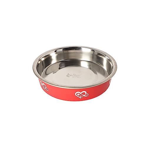 Dingo Futternapf Katzenapf Edelstahl rutschfest Napf für Katze Bonita 0,27 L Ø 17 cm Fressnapf Rot 14481