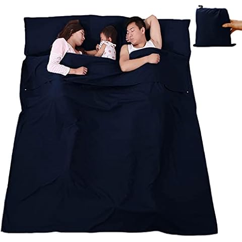 V VILISUN Sleeping Bag Liner, Lightweight Portable, Soft Travel and Camping Sheet, with Compact and Carry Bag, for Travel, Hotel Cover