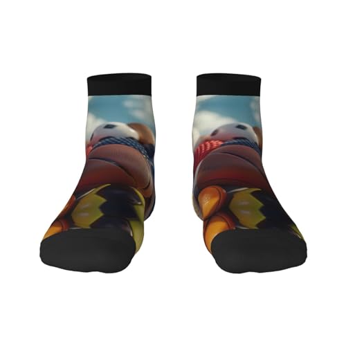SSIMOO Sports Ball Print Superior Straight Tube Socks,Perfect For Sports Casual Wear