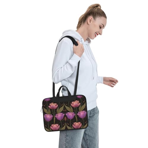 Maletín para laptop impermeable 14 pulgadas morado miniatura 3