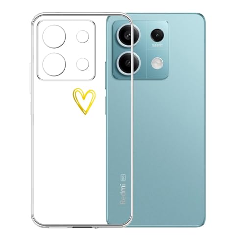 Demnkun Handyhülle für Xiaomi Redmi Note 13 5G Hülle Durchsichtig, Dünne Weiche TPU Silikon Transparent Xiaomi Redmi Note 13 5G Schutzhülle mit Liebe Herz, Nie Vergilbung Kratzfest Klar Cover case