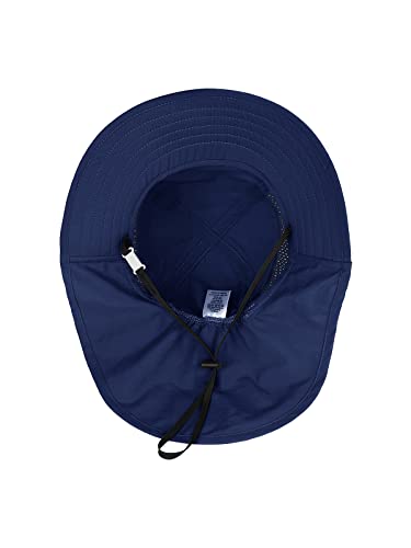 Century Star Baby Sun Hat Upf 50+ Neck Flap Protection Beach Hats Kids Wide Brim Outdoor Swim Cap For Toddler Girls Boys A1 Navy 6-24 Months #TOP4