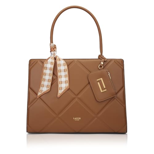 Image of Lavie Luxe Women's Quare26 Extra Large Laptop Satchel Bag | Upto 14 Inch | Satchel Handbag for Work | Ladies Purse | Stylish Shoulder Bag | Gift for Women