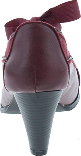 Chase & Chloe Dora-7 Lace-Up Vintage Cut-Out Women's Heeled Oxford - Image 4