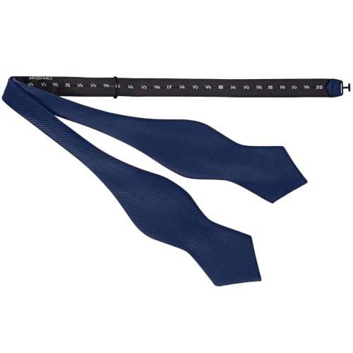 Image of GUUNIEE Men's Exquisite Woven Silk Self Bowtie Solid Diamond Bow Ties