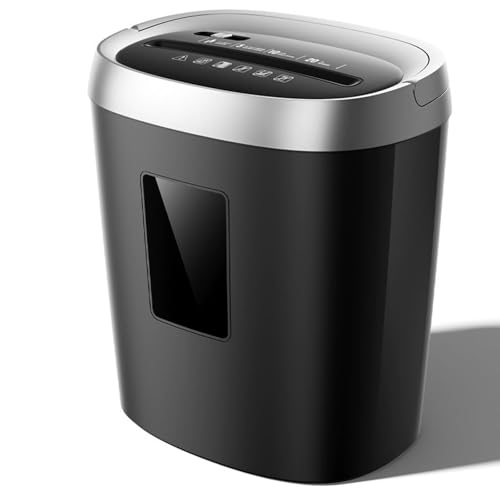 Cut Paper Shredder for Home Office Use, 5-Sheet Capacity, Automatic Sensing, 20L Pull-Out Bin, One-Touch Forward/Reverse, 4x25mm Shredding Effect
