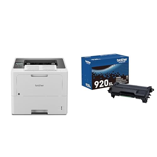 Bundle of Brother HLL6210DW Professional Monochrome Laser Printer with Advanced Security Features, Wireless Networking for Business and Duplex + Brother Genuine TN920XL High Yield Black Toner
