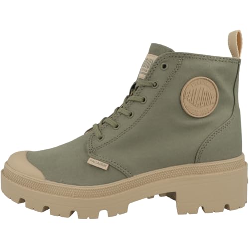 Botines de mujer PALLABASE de lona verde calzado de moda talla 37