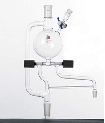 Vanne sous vide poussé Gowe solvant toujours évite fuite air 250ml rodage 24 40