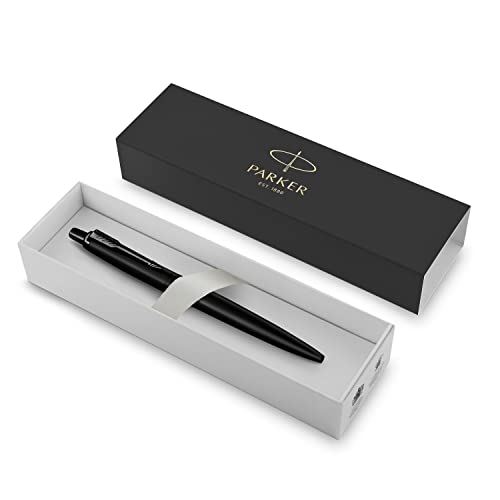 Image of Parker Jotter XL Ballpoint Pen, Monochrome Matte Black, Medium Point, Blue Ink, Gift Box - Smooth Writing, Signature Design, Stationary, Desk Essentials