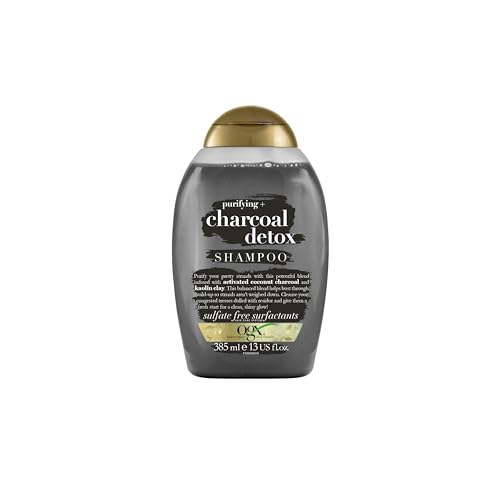OGX Charcoal Clarifying Shampoo for Oily and Greasy Hair, 385 ml (Pack of 1)