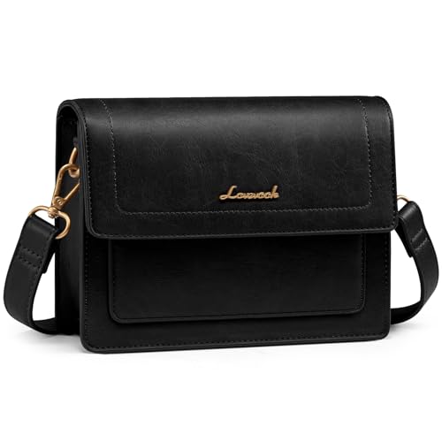 LOVEVOOK Crossbody Bags for Women,Vintage Leather Cross Body Purse,Trendy Designer Shoulder Handbags Cell Phone