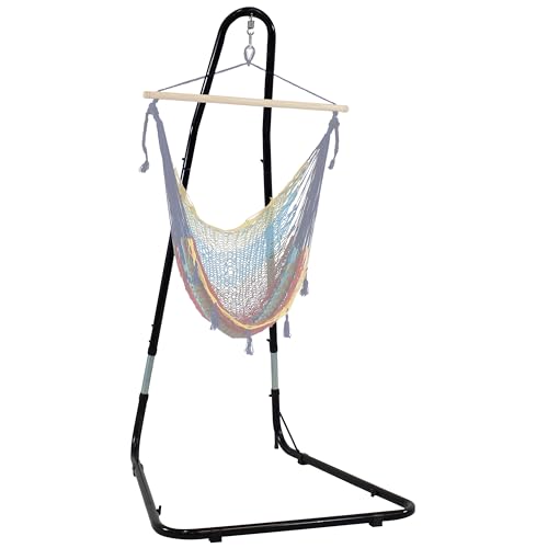 Sunnydaze Adjustable Hanging Chair Hammock Stand Only,...