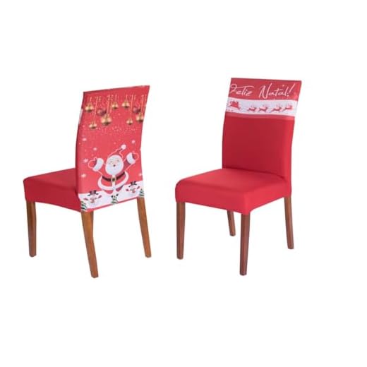 Capas de Cadeira jantar Natalinas Jogo com 4 ou 6 Unidades Conforto, Elegância e Magia Natalina (4)