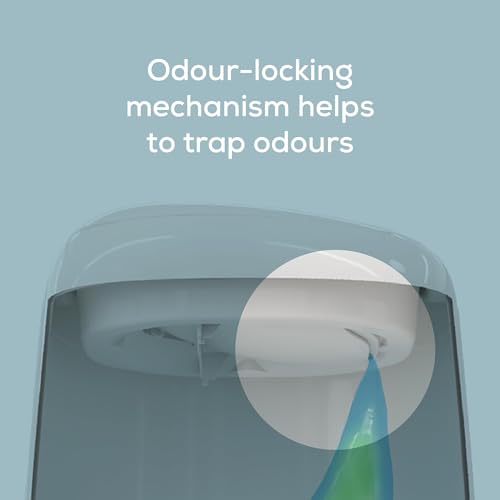 Angelcare Classic XL Nappy Bin - holds up to 70 nappies – simple no twist refills – for less film use – get more nappies per cassette and save! Includes 1 octo refill cassette