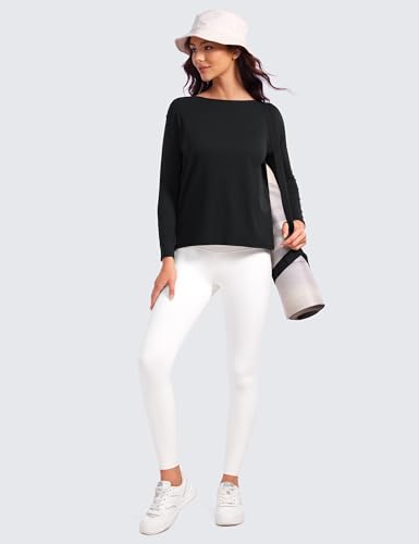 CRZ YOGA Butterluxe-Light Long Sleeve Workout Tops for Women Loose Fit Athletic Yoga Shirts Casual Relaxed Fall Shirt3