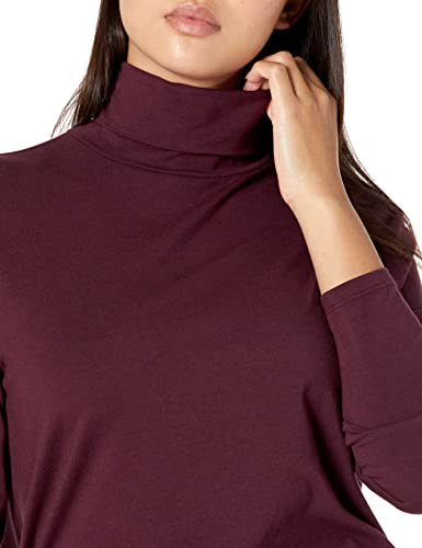 Amazon Essentials Women's Long-Sleeve Turtleneck (Available in Plus Size), Burgundy, Small3