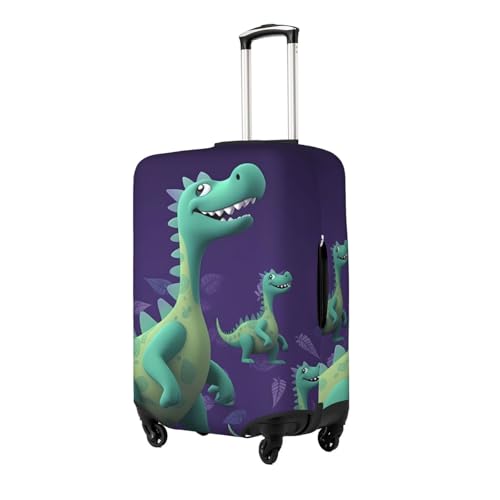 Cartoon dinosaur Luggage Cover Washable Stretch Suitcase Protector Anti-Scratch Travel Luggage Sleeve Elastic Baggage Cover Fits 18-32 Inch2