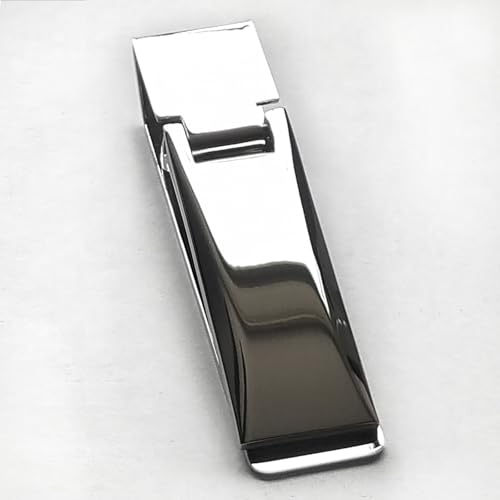 MC7472 Slim High Gloss Polished Silver Slimline Money Clip FINEST-77028-NF
