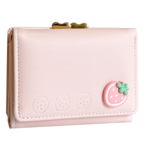 Cute Wallet Girls Small Wallets For Women Little purse Aesthetic Coin Pocket For Ladies (Pink)