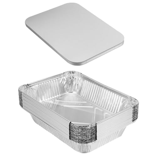 Cabilock 20 Sets Disposable Foil Pans Practical Food Foil Boxes for Baking Bbq Picnics and Parties Heat Resistant Safe and Convenient Food Storage