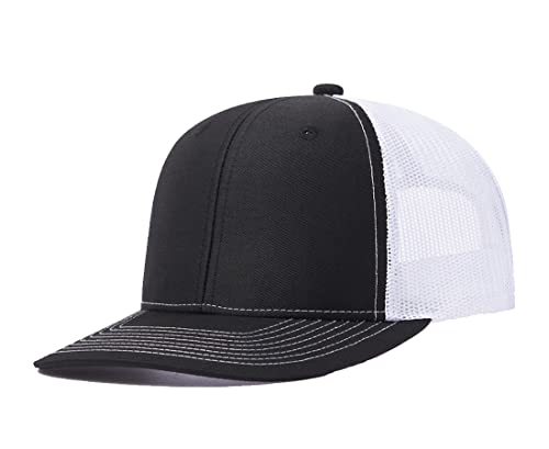 Image of Quanhaigou Trucker Hat - Mesh Snap Back - Unisex Adjustable Baseball Cap - Outdoor Hats for Men Women