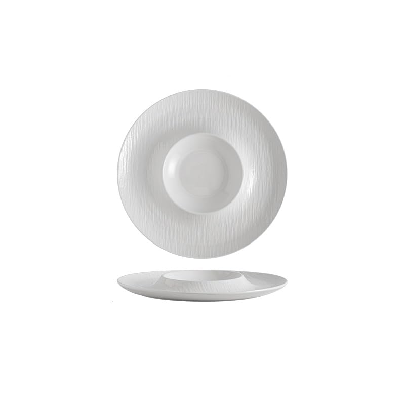 Talerz obiadowy talerze biała ceramiczna restauracja kuchnia zachodnia jedzenie talerz artystyczny koncepcja naczynie zastawa stołowa deser makaron hotel kreatywny talerz obiadowy do układania w stos