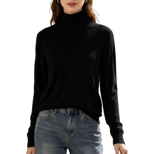 Image of SANGTREE Women's Turtleneck Sweaters Long Sleeve Pullover Tops | Breathable Lightweitht Fabric| Fall Winter Fashion Outfits| Perfect for Daily,Office,Vacations,Holiday,Family Gatherings Etc.
