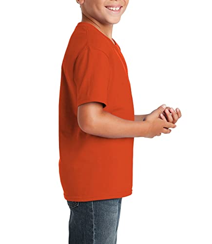 JustBlanks Youth Short Sleeve Tee Dri-Power Active Cotton-Polyester Cotton Performance T-Shirt Crewneck Tee for Big Boys3