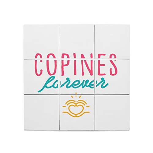 Cadeau Amie Coeur Carreaux Céramique Décoratif Copines Forever Idée Originale