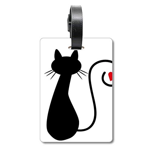Étiquette pour valise motif chat pour éviter les pertes de bagages et vols à l'aéroport