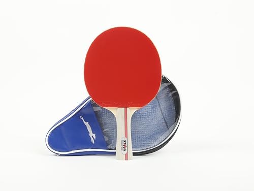 Image of Official Table Tennis (T.T) Racket | Advanced TT Racquets| Black /Red Grip Designed Comfortable Wooden Table Tennis Bat