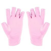 SUNUV UV-Handschuhe für Gelnägel, UPF 50 Anti-UV-Handschuhe für Gel-Nagellampen, professionelle UV-Schutz-Handschuhe für Nageltechniker (Rosa)