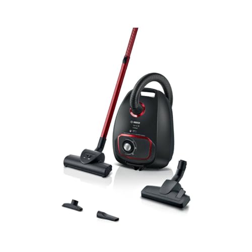 Bosch BGB41POW1 - Aspirapolvere con sacco, traino, 850 watt, nero