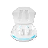 Doublepow GM2 Pro Earbuds, Low Latency Bluetooth 5.3 Wireless Earbuds, IPX5 Waterproof, Built-in Noise-canceling Call Microphone, Gaming Headphones with Charging Box(White)