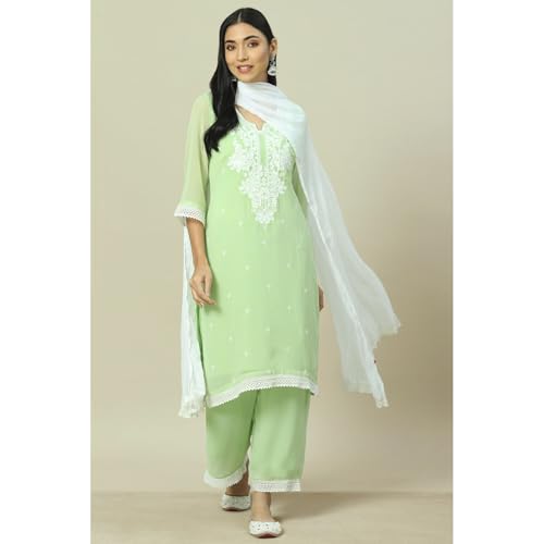 Image of Rangriti Red Liva Straight Kurta for Women