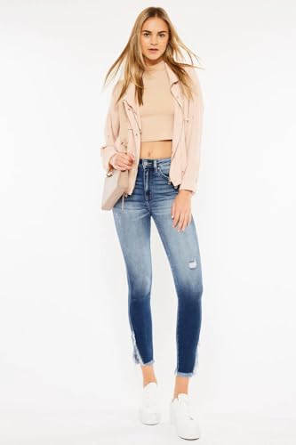 SALT TREE Kancan - Geneva HIGH Rise Ankle Skinny Jeans - KC9167QM-NV3