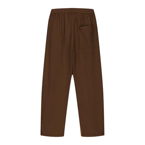 Linen Pants for Girls Summer Casual Loose Lightweight Solid Harem Pants Kids Drawstring Wide Leg Trousers with Pocket3